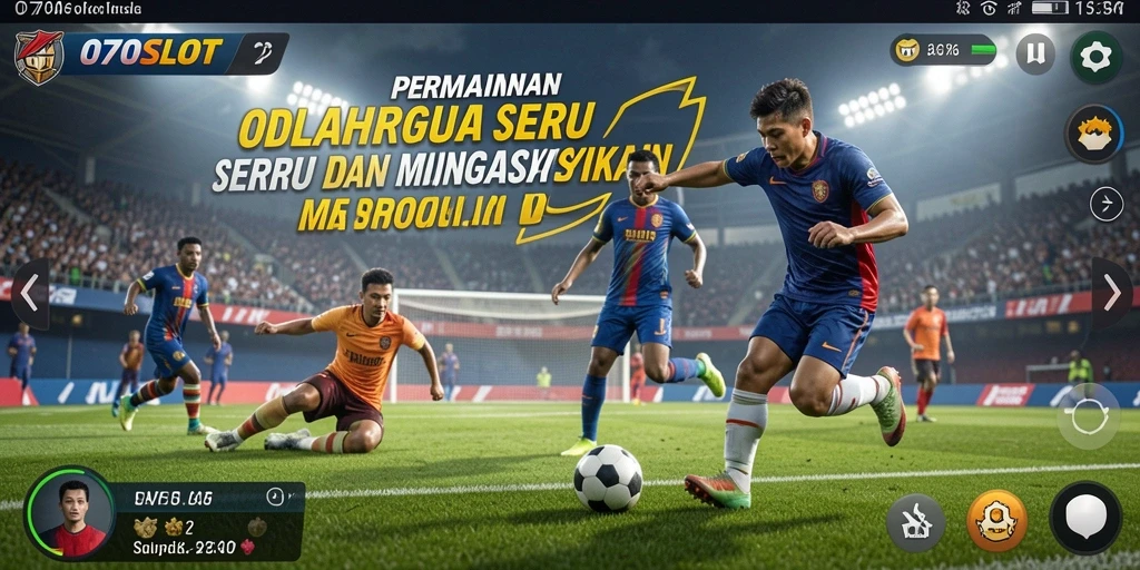 Screenshot gameplay 070SLOT yang menggambarkan aksi olahraga yang dinamis.