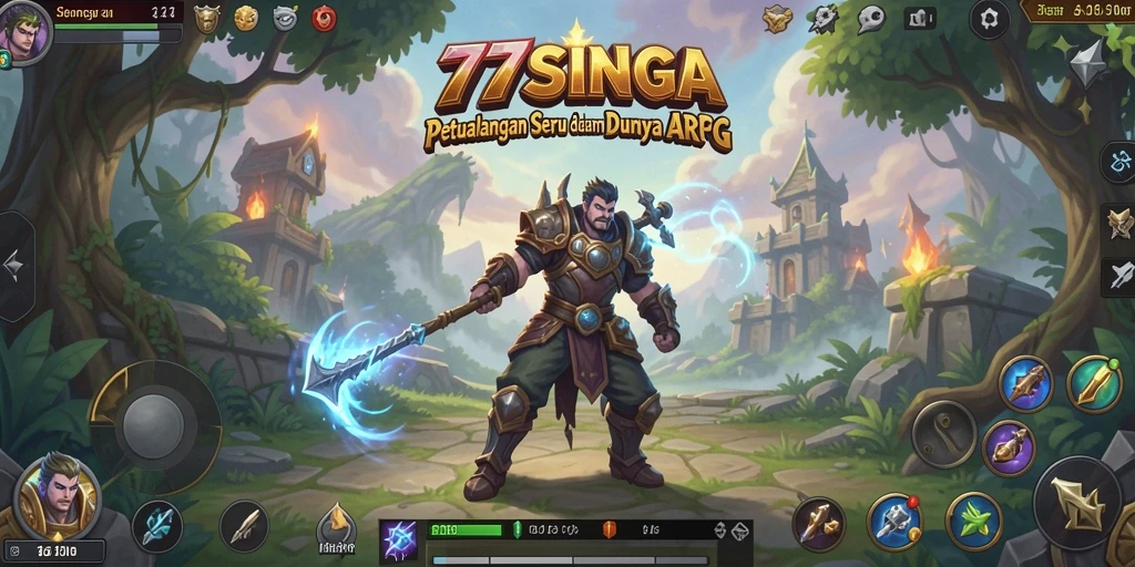 Tampilan gameplay menakjubkan dari 77SINGA yang menunjukkan pertarungan seru.