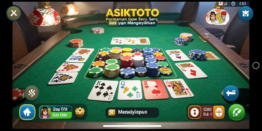 Tampilan grafis permainan Gaple yang menarik dan menghibur.