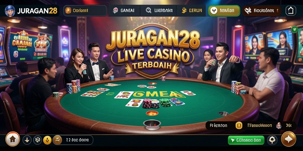 Screenshot gameplay JURAGAN28 menunjukkan aksi langsung yang seru dari permainan kasino.