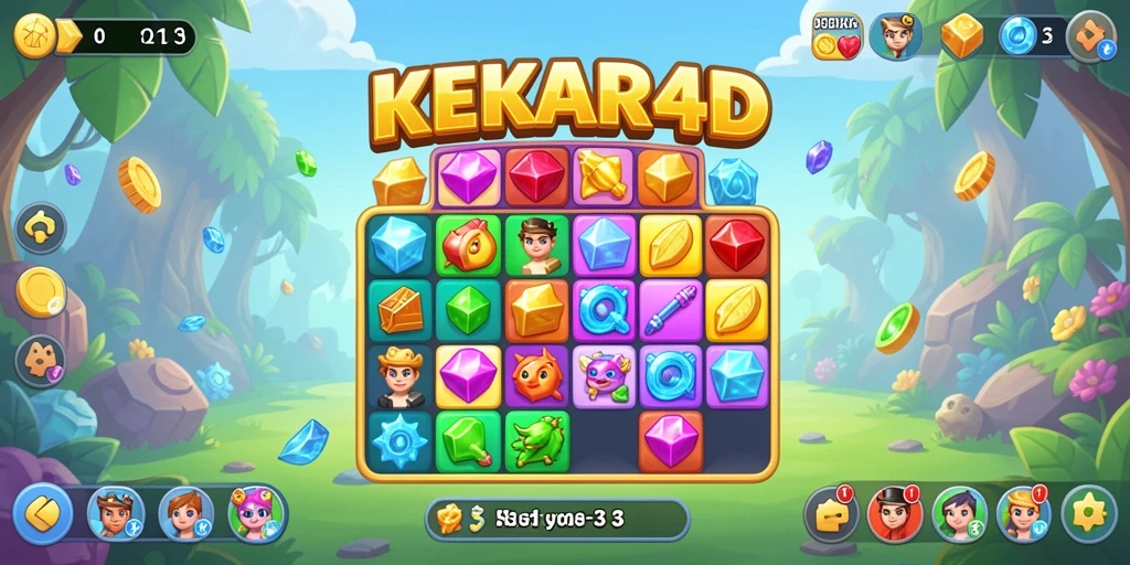 Tampilan gameplay KEKAR4D yang menarik dan penuh warna.