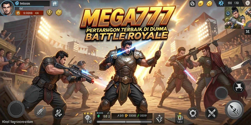 Gameplay seru dan mendebarkan dari MEGA777 Battle Royale.