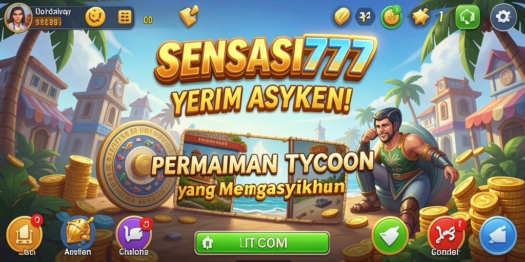 Screenshot utama SENSASI777 menampilkan momen menarik dalam gameplay Tycoon.