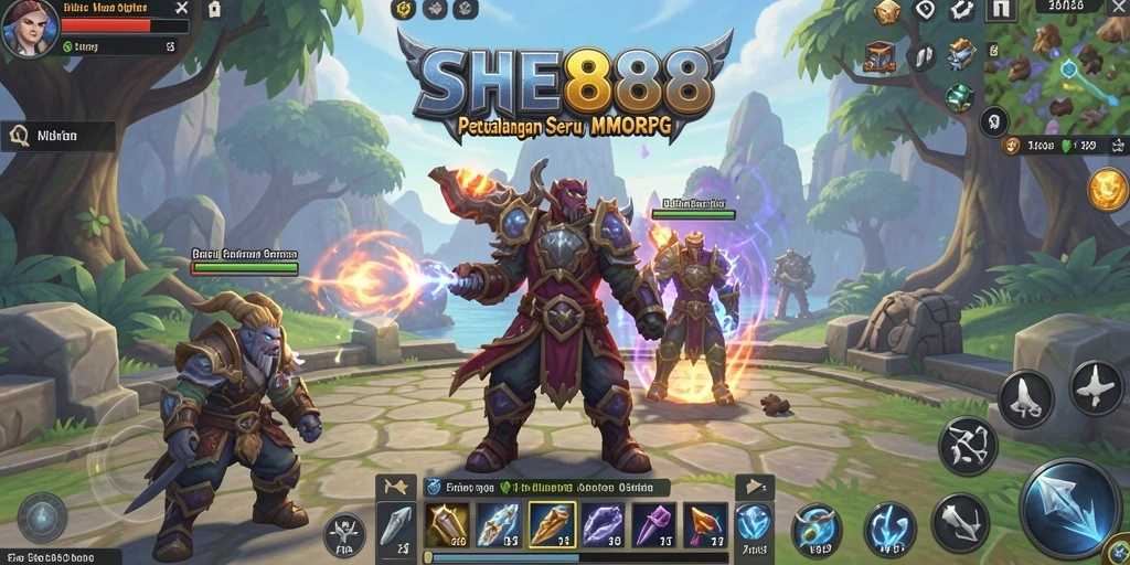 Tampilan gameplay seru dalam dunia MMORPG yang dinamis.
