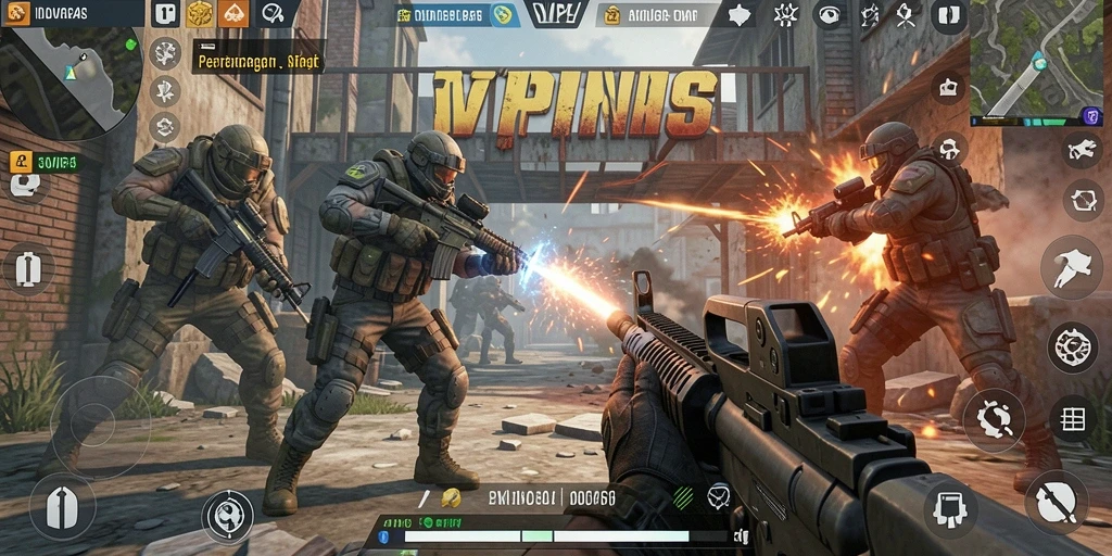 Gameplay intens dengan pertempuran strategis di SVIP4.