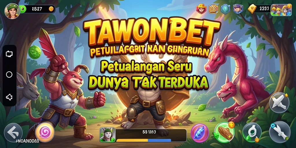 Screenshot gameplay petualangan yang mendebarkan dari TAWONBET.